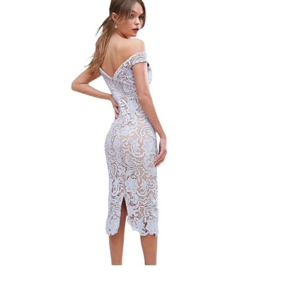 boohoo lace cold shoulder dress - Picture 3 of 11